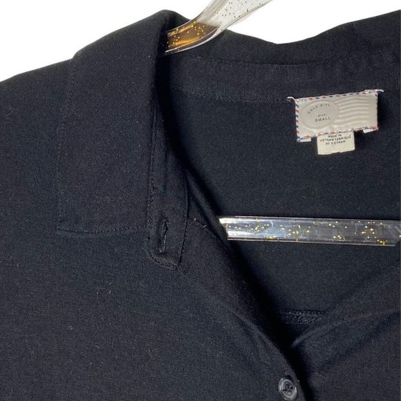 Anthropologie Postmark Black Long Sleeve Button Up Shirt Midi Dress Size S - Picture 4 of 5